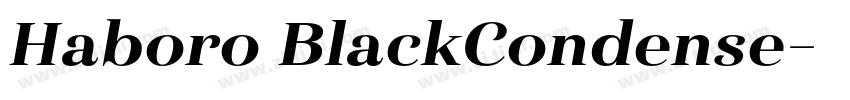 Haboro BlackCondense字体转换